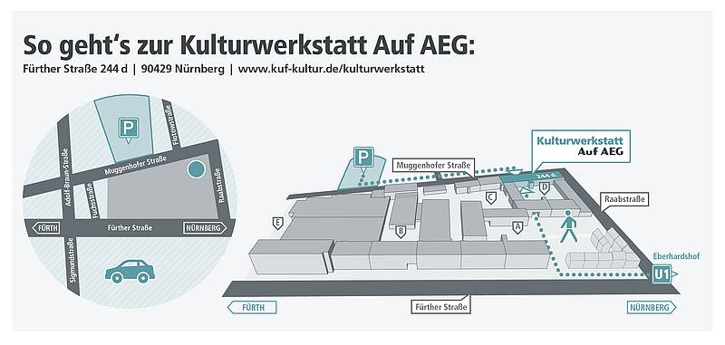 Anfahrt Kulturwerkstatt auf AEG