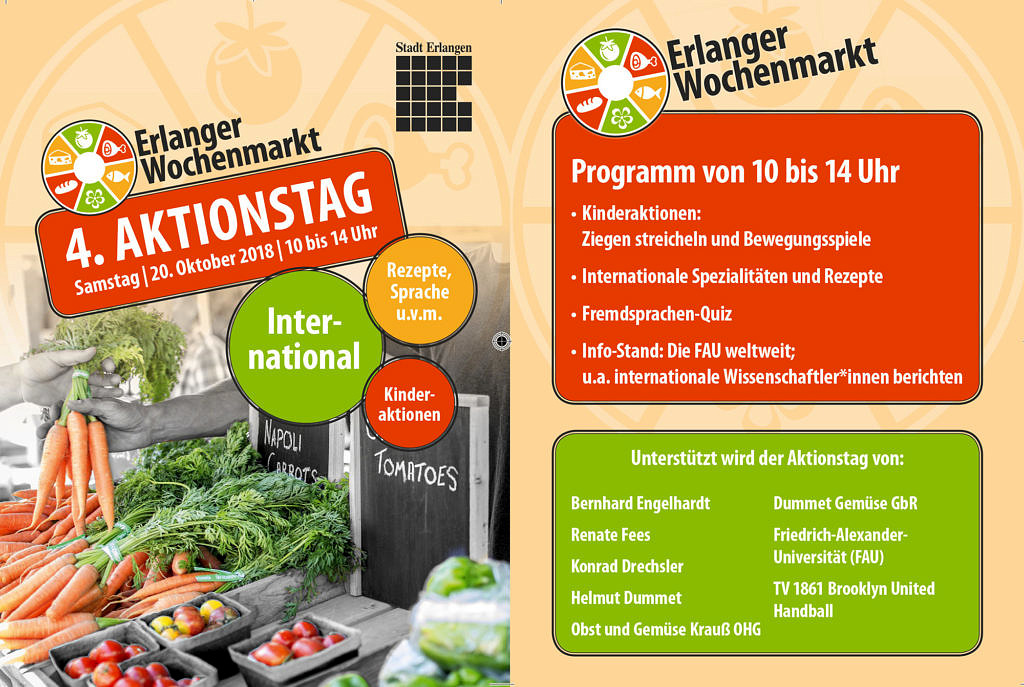 Flyer 4. Aktionstag Erlanger Wochenmarkt